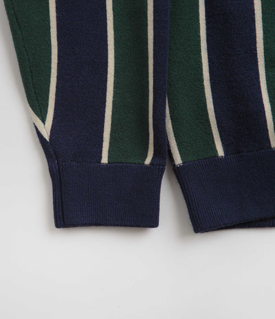 Helas Royal Knitted Cardigan - Navy / Green