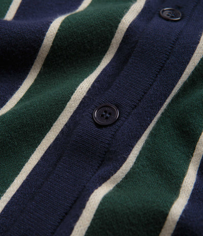 Helas Royal Knitted Cardigan - Navy / Green