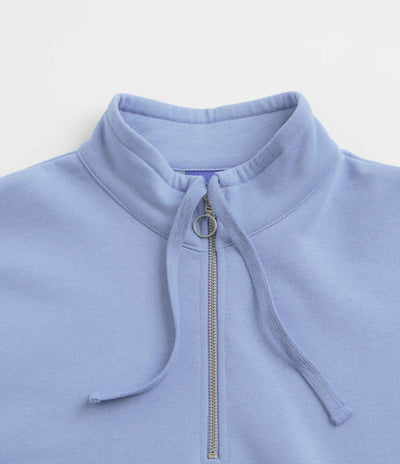 Helas Save Helas Quarter Zip Sweatshirt - Grey Blue