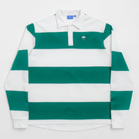 Helas Yard Long Sleeve Polo Shirt - White / Green thumbnail