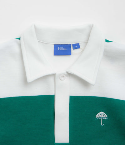 Helas Yard Long Sleeve Polo Shirt - White / Green