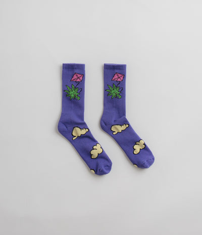 HUF As A Kite Crew Socks - Purple