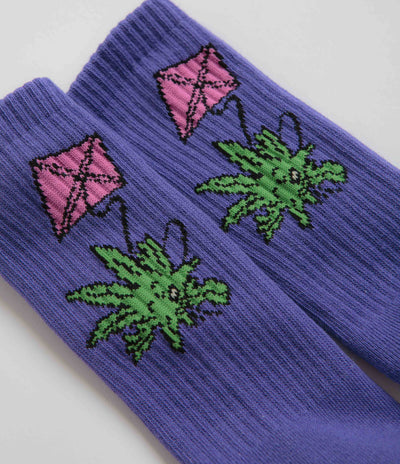 HUF As A Kite Crew Socks - Purple