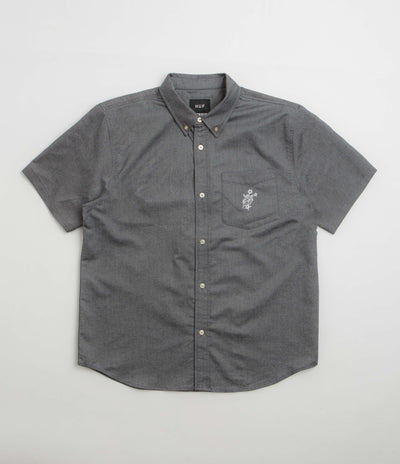 HUF Icarus Short Sleeve Oxford Shirt - Washed Black