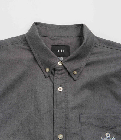 HUF Icarus Short Sleeve Oxford Shirt - Washed Black