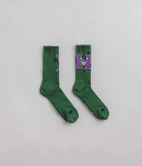 HUF Sassy H Crew Socks - Forest Green