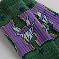 HUF Sassy H Crew Socks - Forest Green thumbnail