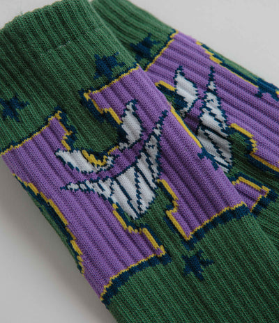 HUF Sassy H Crew Socks - Forest Green