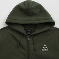 HUF Set TT Full Zip Hoodie - Hunter Green thumbnail