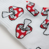 HUF Shrooms Socks - White thumbnail