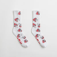 HUF Shrooms Socks - White thumbnail