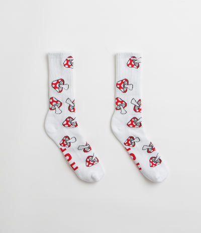 HUF Shrooms Socks - White