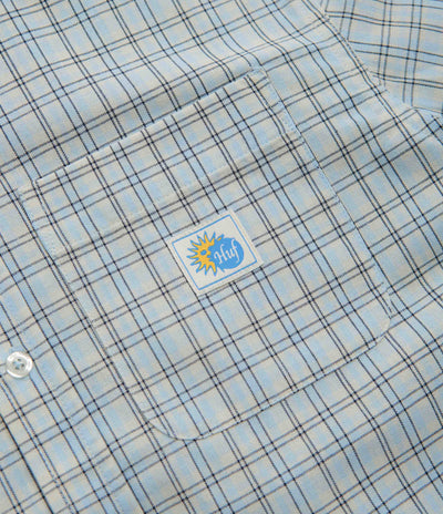 HUF Total Eclipse Plaid Short Sleeve Shirt - Light Blue