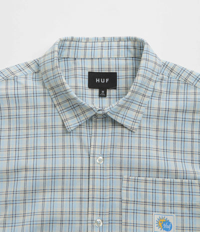 HUF Total Eclipse Plaid Short Sleeve Shirt - Light Blue