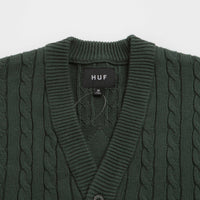 HUF TT Jacquard Cardigan - Hunter Green thumbnail