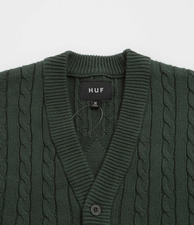 HUF TT Jacquard Cardigan - Hunter Green