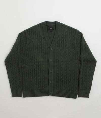 HUF TT Jacquard Cardigan - Hunter Green