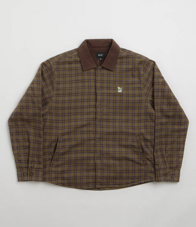 HUF Weston Fleece Lined Shirt Jacket - Espresso