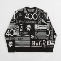 HUF x Kodak Dark Room Jacquard Knit Sweatshirt - Black thumbnail