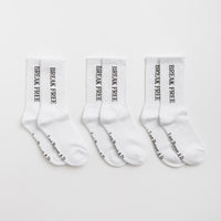 Last Resort AB Break Free Socks (3 Pack) - White / Black thumbnail