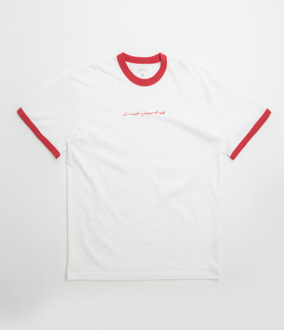 Last Resort AB Signature Ringer T-Shirt - White / Old Red