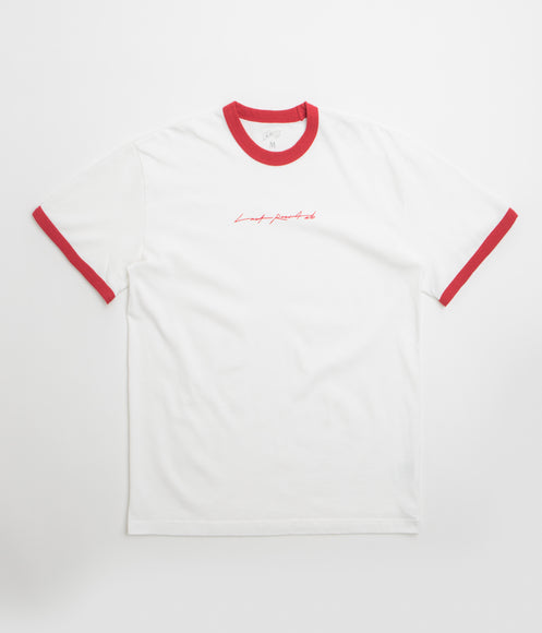 Last Resort AB Signature Ringer T-Shirt - White / Old Red