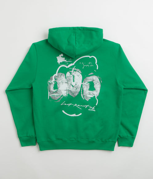 Last Resort AB x Julian Smith Heads Hoodie - Kelly Green / White