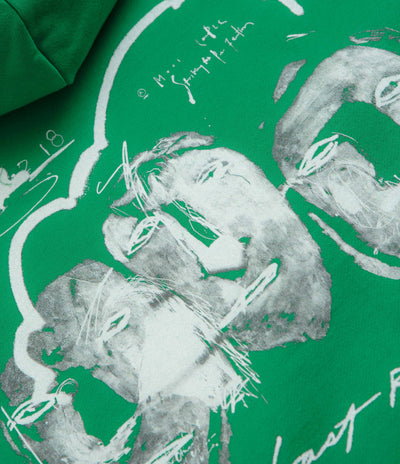 Last Resort AB x Julian Smith Heads Hoodie - Kelly Green / White