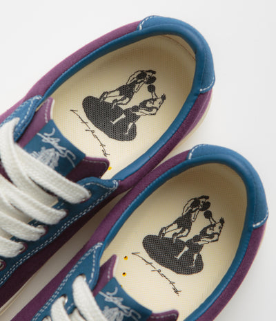 Last Resort AB x Julian Smith VM001 Canvas Shoes - Plum / Dirty Blue