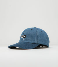 Magenta Chess Dad Cap - Blue Denim