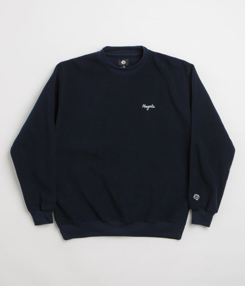 Magenta Script Crewneck Sweatshirt - Navy