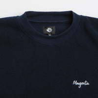 Magenta Script Crewneck Sweatshirt - Navy thumbnail