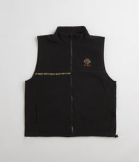 Magenta Spot Hunter Fleece Vest - Black