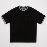 Magenta Velours Pocket T-Shirt - Black thumbnail