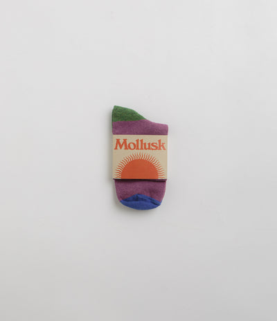 Mollusk Color Block Socks - Huckleberry