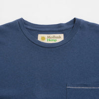 Mollusk Hemp Pocket T-Shirt - Dull Indigo thumbnail