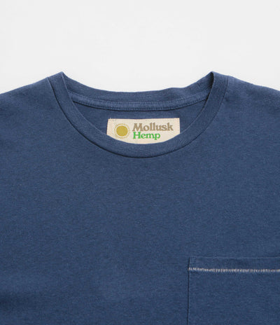 Mollusk Hemp Pocket T-Shirt - Dull Indigo