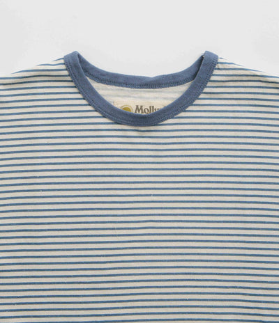 Mollusk Hemp T-Shirt - Natural / Indigo Stripe