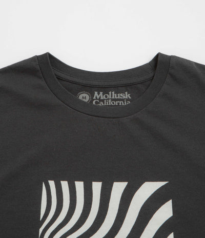 Mollusk Optic Wave T-Shirt - Faded Black