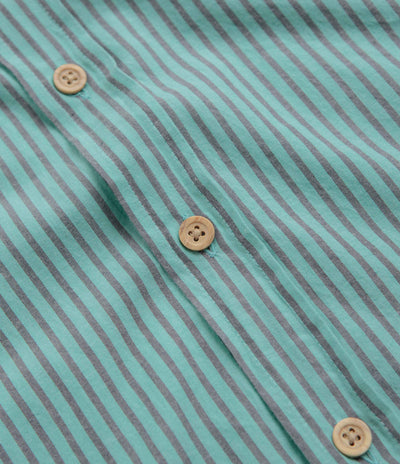 Mollusk Summer Shirt - Blue Teal Stripe