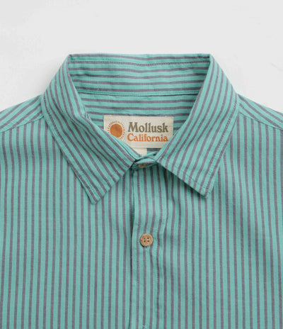 Mollusk Summer Shirt - Blue Teal Stripe