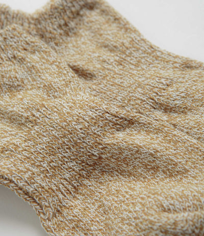 Mollusk Twist Ankle Socks - Ochre