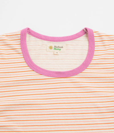 Mollusk Womens Ringer T-Shirt - Pink Stripe