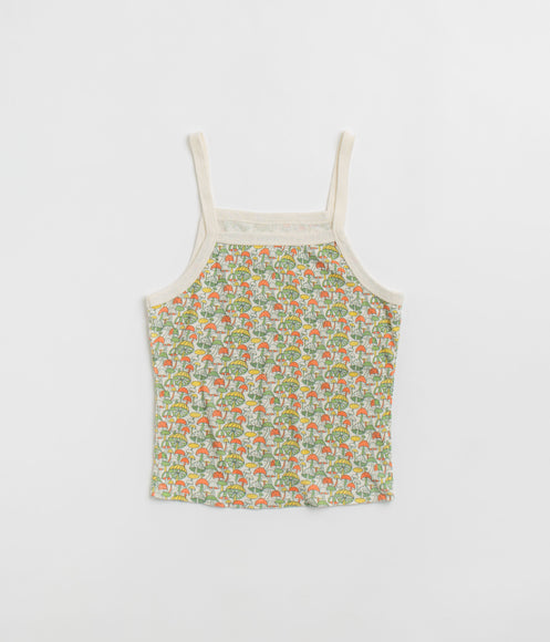 Mollusk Womens Ringer Vest - Green Mushroom