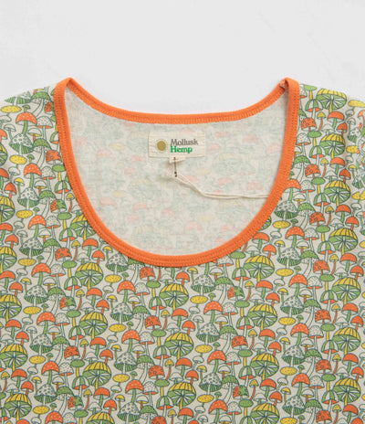 Mollusk Womens Scoop Ribsy T-Shirt - Green Mushroom