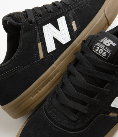 New Balance Numeric 306 Jamie Foy Shoes - Black / Gum