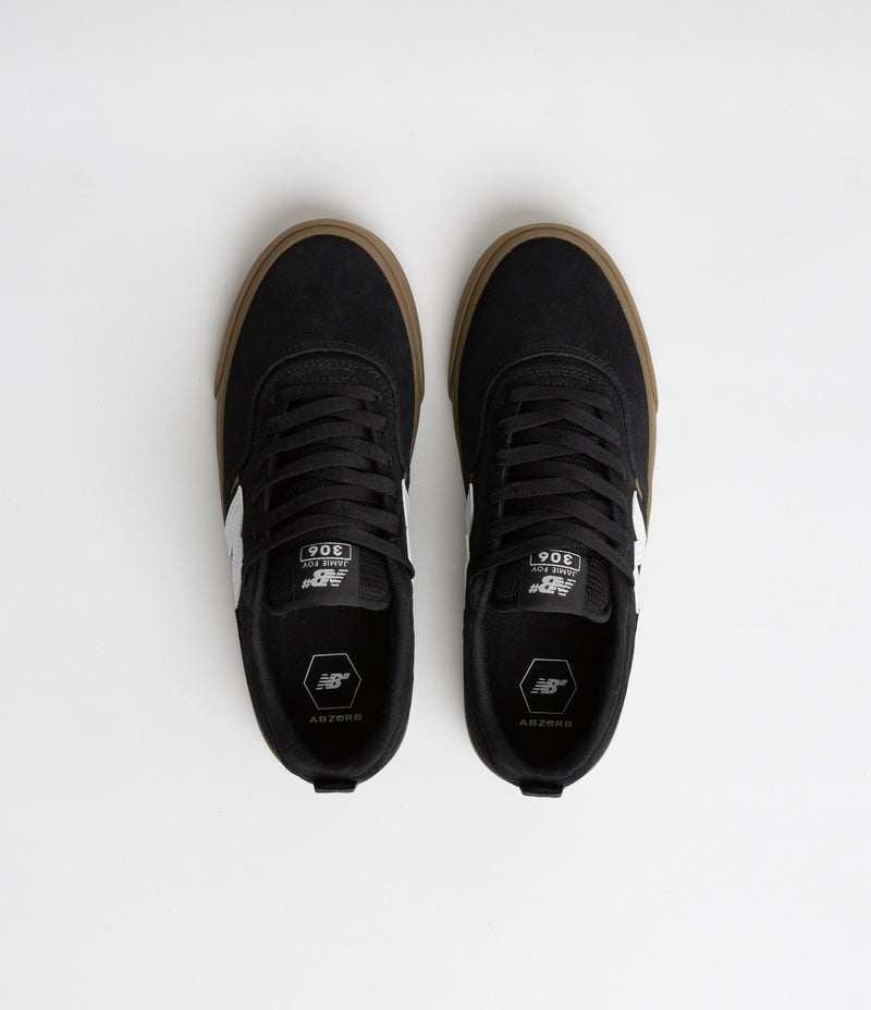 New Balance Numeric 306 Jamie Foy Shoes - Black / Gum | Flatspot