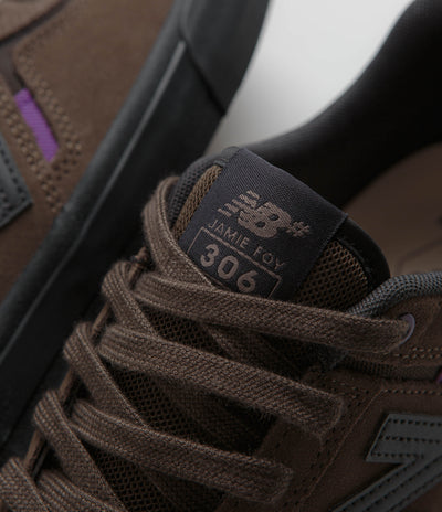 New Balance Numeric 306 Jamie Foy Shoes - Brown / Black / Purple