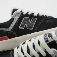 New Balance Numeric 574 Shoes - Black/ White thumbnail