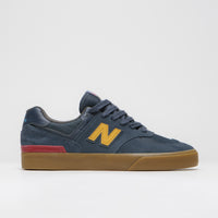 New Balance Numeric 574 Shoes - Blue Indigo / Gum thumbnail